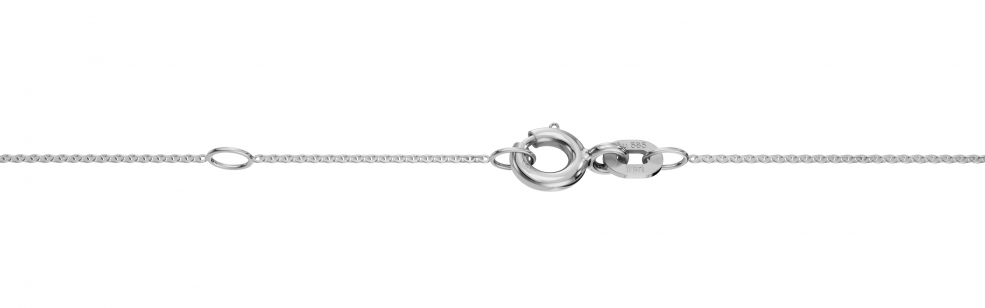 Collier mit Zwischenöse Anker flach 0.8mm