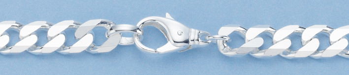 Bracelet Figaro diamond cut 7.7mm