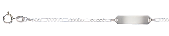 Id-Armband Figaro diamantiert 1.9mm