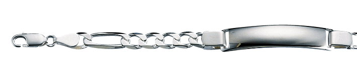Id-Armband Figaro diamantiert
