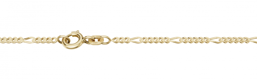 Necklace Figaro diamond cut 1.9mm
