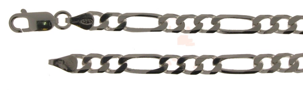 Necklace Figaro diamond cut 5mm