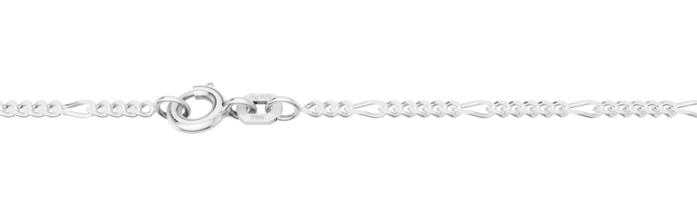 Necklet Figaro diamond cut chain width 1.9mm