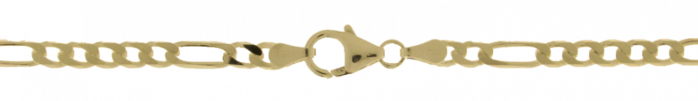 Necklace Figaro diamond cut 3.4mm