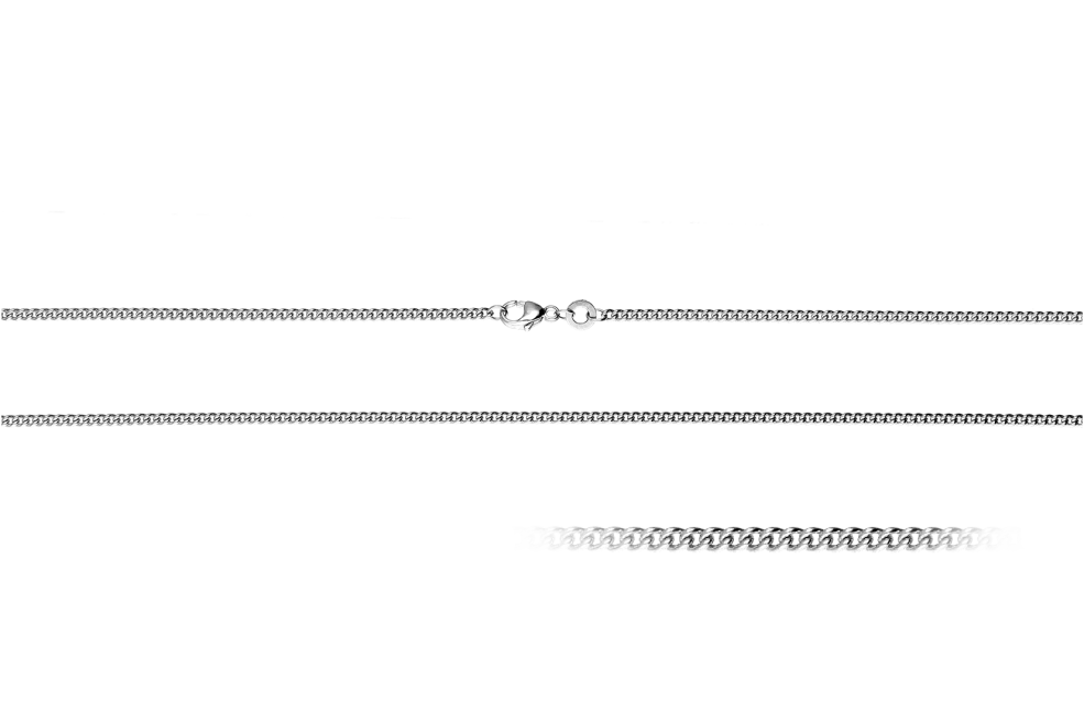 Necklace Curb chain round 1mm
