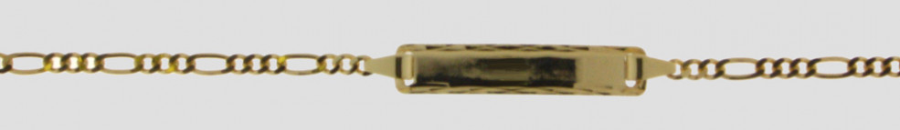Id-Armband Figaro diamantiert 2.1mm