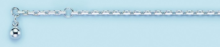 Fusskette Anker diamantiert 1.75mm