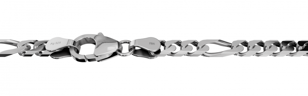 Necklace Figaro diamond cut 4.3mm