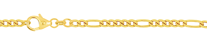 Necklace Figaro diamond cut 2.8mm