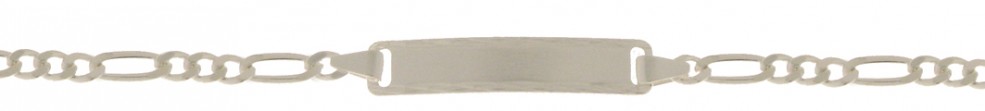 Id-Armband Figaro diamantiert 2.8mm