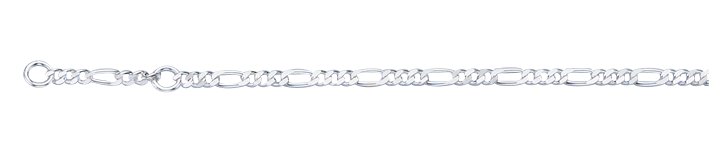 Ankle chain Figaro diamond cut 2.2mm