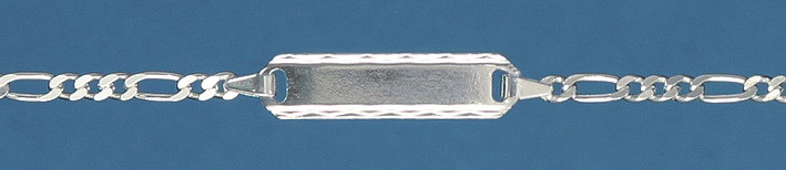 Id-Armband Figaro diamantiert 2.1mm