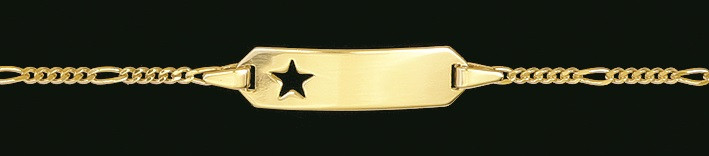 Id-Armband Figaro diamantiert 1.5mm