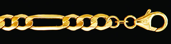 Necklace Figaro hollow 5.1mm
