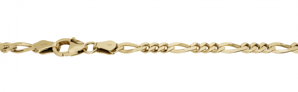 Necklace Figaro diamond cut 2.8mm