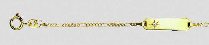 Id-Armband Figaro diamantiert 1.5mm