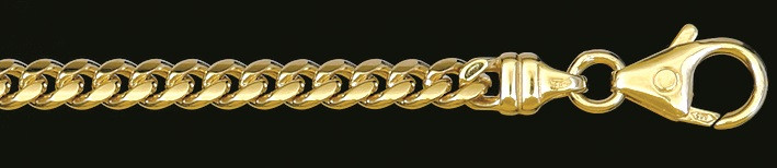 Collier Panzer oval diamantiert 4mm