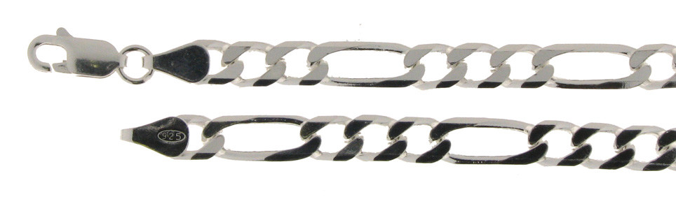 Bracelet Figaro diamond cut 5mm