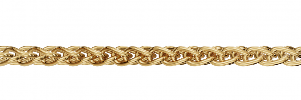Collier mit Zwischenöse Zopf 1.3mm