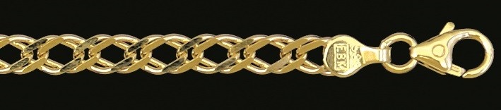 Necklet Twin curb chain chain width 4.8mm