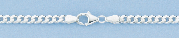 Bracelet Curb chain oval diamond cut 4mm