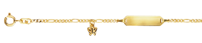 Id-Armband Figaro diamantiert 1.9mm