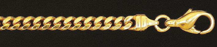 Collier Panzer oval diamantiert 4mm