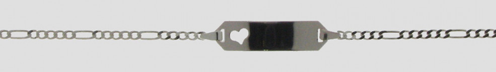 Id-Bracelet Figaro diamond cut 1.9mm