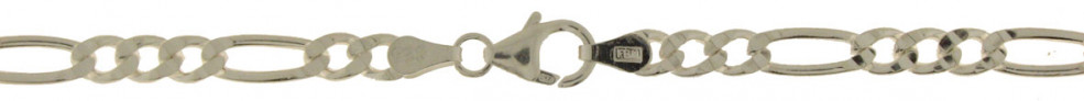 Bracelet Figaro diamond cut 4.5mm