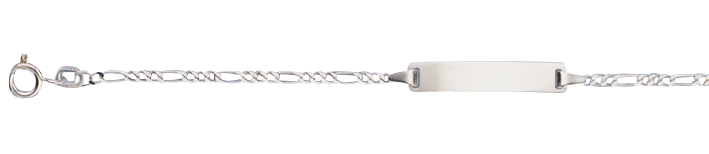 Id-Bracelet Figaro diamond cut chain width 2.1mm