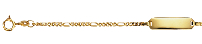 Id-Bracelet Figaro diamond cut 1.9mm
