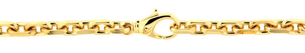 Necklace Anchor diamond cut 6.5mm