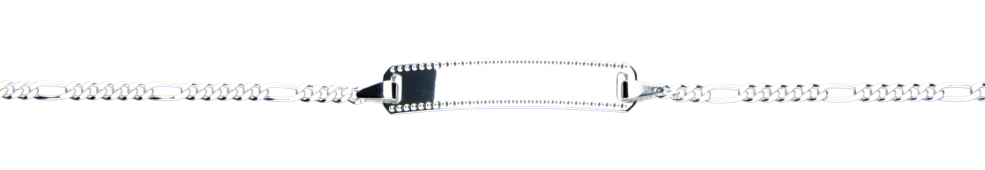 Id-Armband Figaro diamantiert 1.9mm