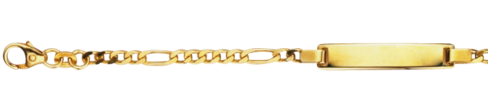 Id-Bracelet Figaro diamond cut 2.9mm