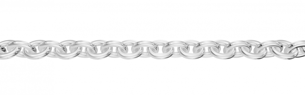 Collier mit Zwischenöse Anker rund 1.5mm