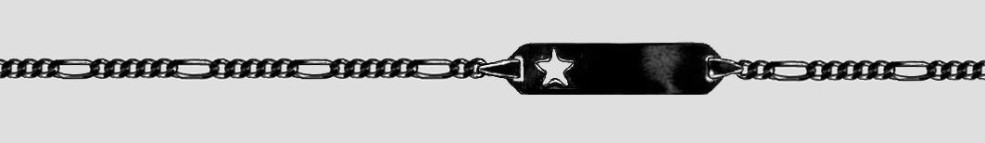 Id-Armband Figaro diamantiert 1.9mm