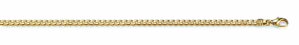 Bracelet Curb chain oval diamond cut chain width 5.3mm