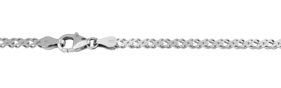 Necklet Twin curb chain chain width 2.9mm