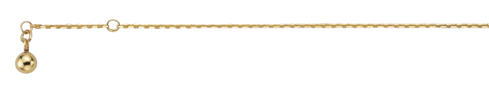 Ankle chain Anchor diamond cut 1.3mm