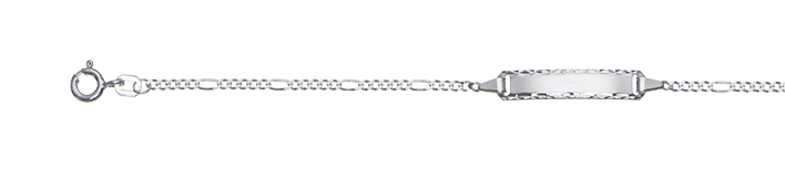 Id-Armband Figaro diamantiert 1.9mm