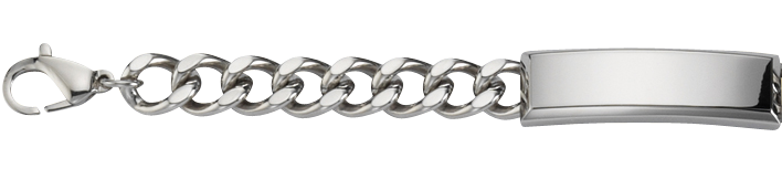 Id-Bracelet Curb chain 9mm