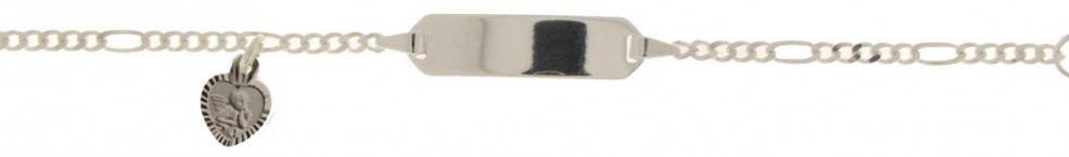 Id-Armband Figaro diamantiert 1.9mm