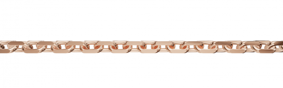 Collier mit Zwischenöse Anker diamantiert 1.15mm