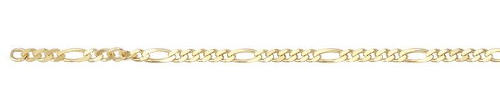 Fusskette Figaro diamantiert 2.8mm
