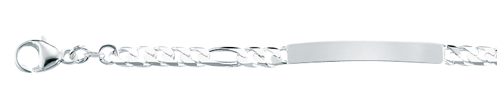 Id-Bracelet Figaro diamond cut 4.3mm