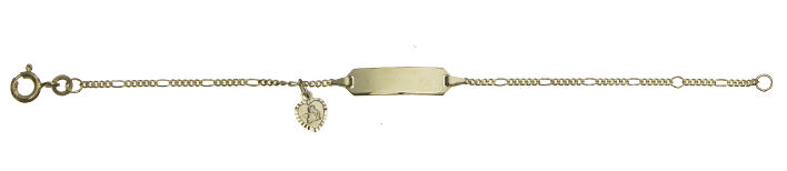Id-Armband Figaro diamantiert 1.5mm