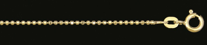 Necklace Ball chain diamond cut 1.1mm