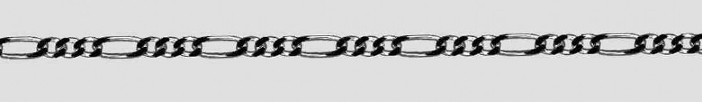 Necklace Figaro diamond cut 2.8mm