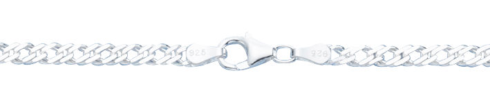 Bracelet Twin curb chain chain width 3.9mm