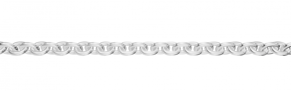 Armband mit Zwischenöse Anker rund 1.1mm